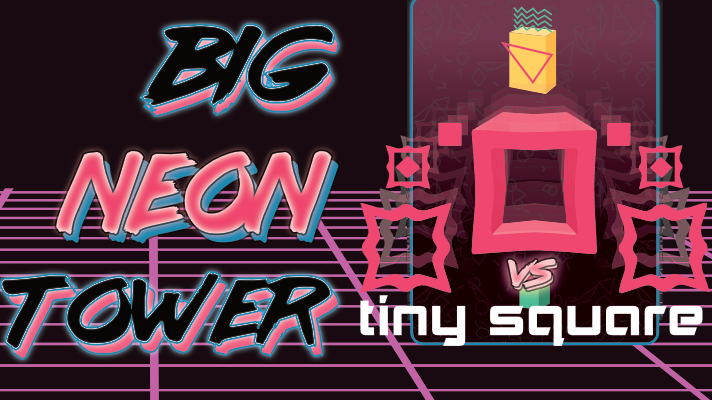 Big NEON Tower VS Tiny Square